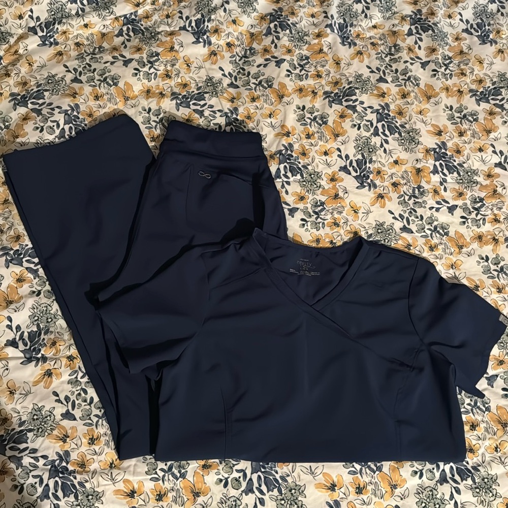 Women’s Navy Blue Cherokee Infinity Scrub Set